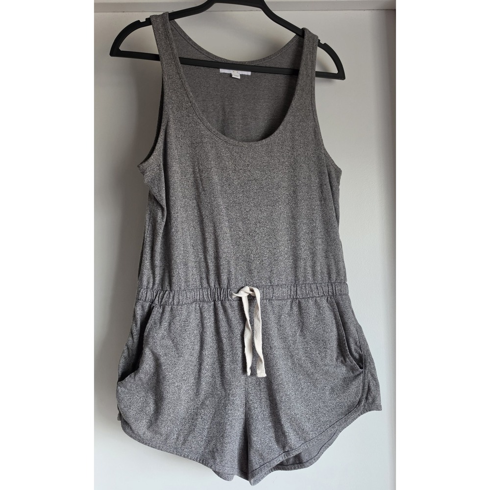 Spiritual Gangster Romper Women M Grey Sleeveless Athleisure Casual Playsuit